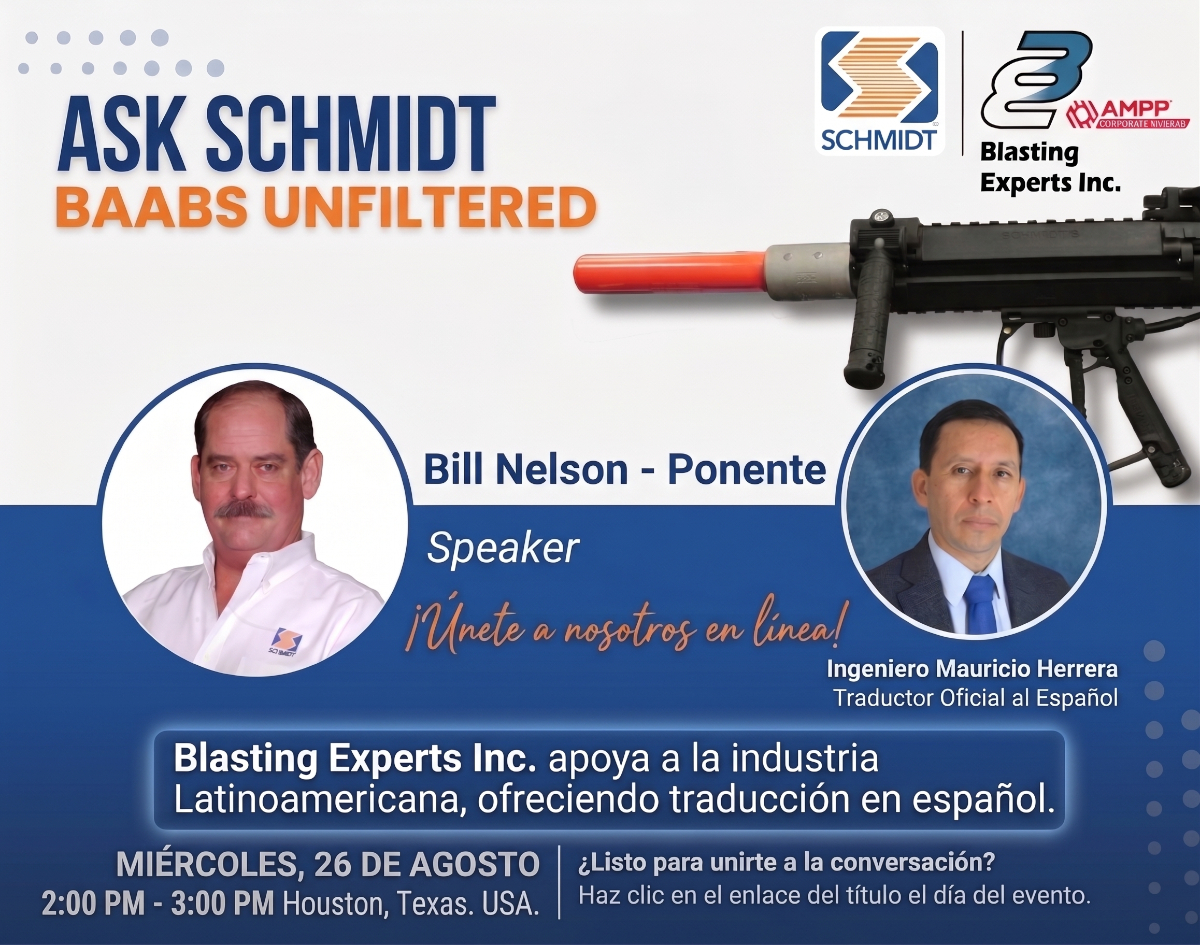 Webinar con Traducción al español: Innovación en Granallado con el Sistema BAABS de Schmidt | Blasting Experts